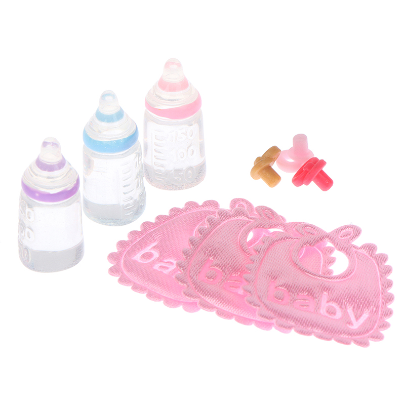 Zwitsal Baby Products - 3ชิ้นบ้านตุ๊กตา1:12ขวดนมขนาดเล็กชุดจุกนมเด็กของขวัญอุปกรณ์เสริมสำหรับสถานรับเลี้ยงเด็ก