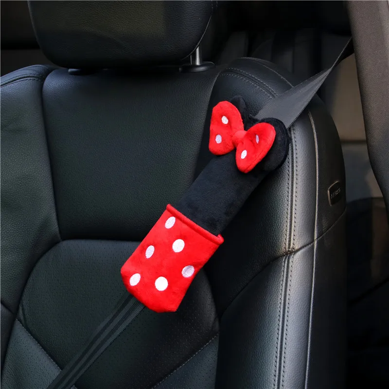 Infant Car Seat Cover - ที่คลุมเข็มขัดนิรภัยในรถลายการ์ตูนสำหรับอุปกรณ์เสริมรถยนต์เด็กผู้หญิงแผ่นรองไหล่ผ้ากำมะหยี่สำหรับเด็กทารกผู้หญิง